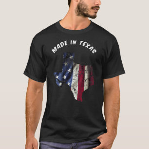 Vintage Made In Texas Proud Born In Usa State Amer T-Shirt