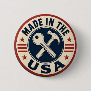 Vintage "Made in the USA" Patriotic Badge