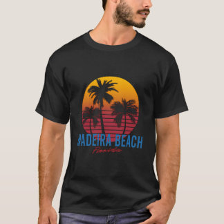 Vintage Madeira Beach Florida Palm Trees Sunset Fl T-Shirt