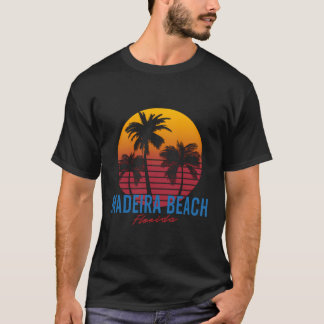 Vintage Madeira Beach Florida Palm Trees Sunset Fl T-Shirt