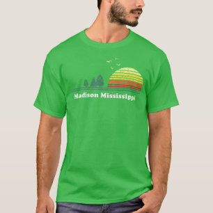 Vintage Madison Mississippi Sunset Souvenir Print T-Shirt