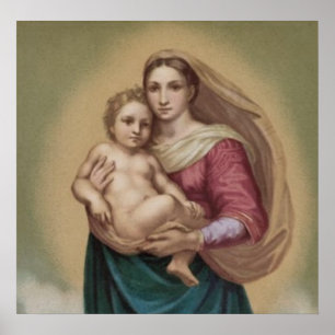 Vintage Madonna And Child Poster