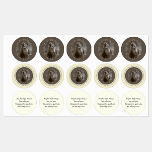 Vintage Madonna and Child with Silver Frame