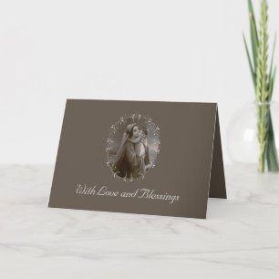 Vintage Madonna and Child with Silver Frame Invitation