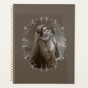 Vintage Madonna and Child with Silver Frame Planner