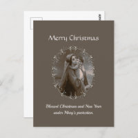 Vintage Madonna and Child with Silver Frame