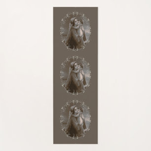 Vintage Madonna and Child with Silver Frame Yoga Mat