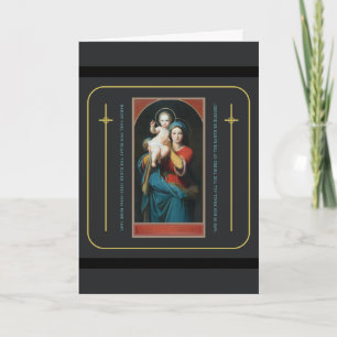 VINTAGE MADONNA AND CHRIST CHILD  HOLIDAY CARD