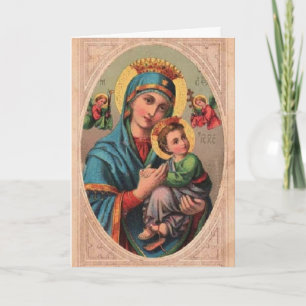Vintage Madonna & Child Holiday Card