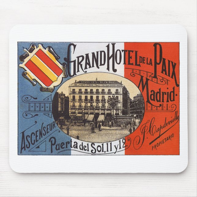 Vintage Madrid Mouse Pad (Front)