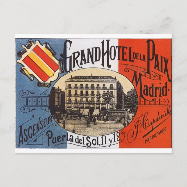 Vintage Madrid Postcard (Front)