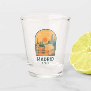 Vintage Madrid Spain Travel – Retro City Shot Glass