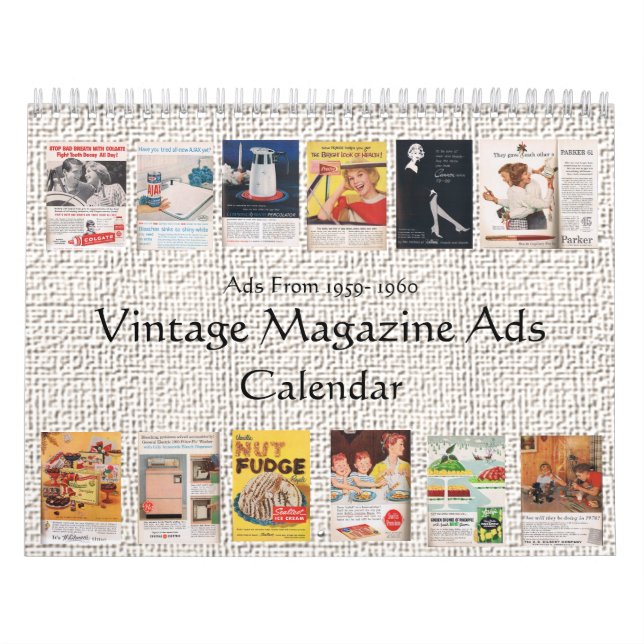Vintage Magazine Ads  Calendar (Cover)