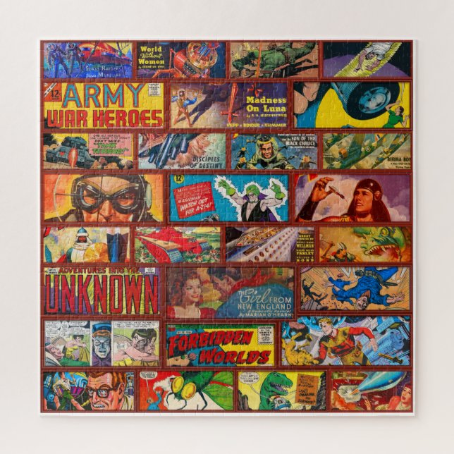 VINTAGE MAGAZINES AND COMIC BOOKS  JIGSAW PUZZLE (Vertical)