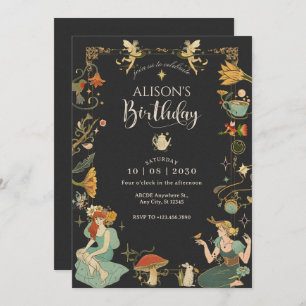 Vintage Magic Fairy tale birthday Invitation