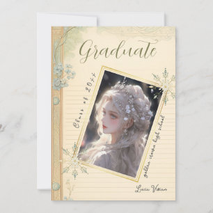 Vintage Magic Land Paper Graduation Announcements
