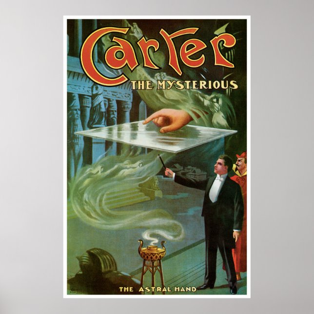 Vintage Magic Poster, Carter the Mysterious Poster (Front)