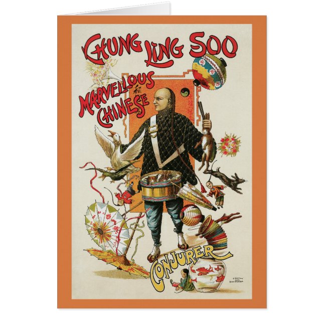 Vintage Magic Poster, Magician Chung Ling Soo (Front)