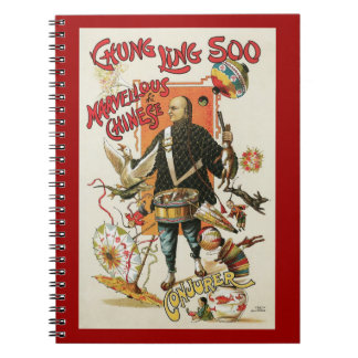 Vintage Magic Poster, Magician Chung Ling Soo Spiral Notebook