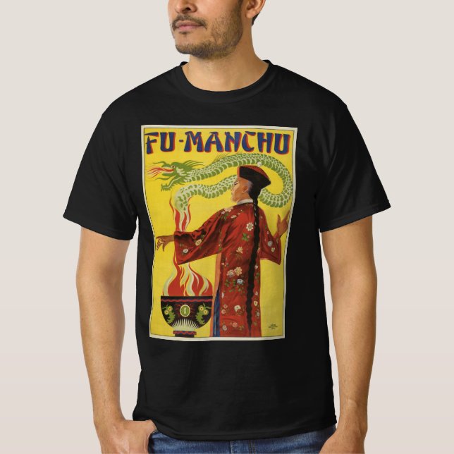 Vintage Magic Poster, Magician Fu-Manchu T-Shirt (Front)