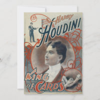 Vintage Magic Poster, Magician Harry Houdini
