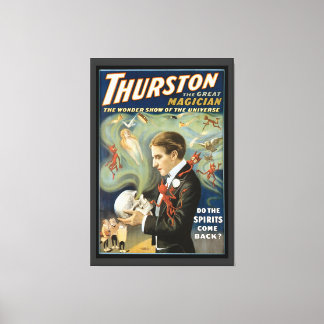 Vintage Magic Poster, Thurston, The Great Magician Canvas Print