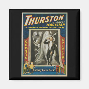 Vintage Magic Poster, Thurston, The Great Magician Magnet
