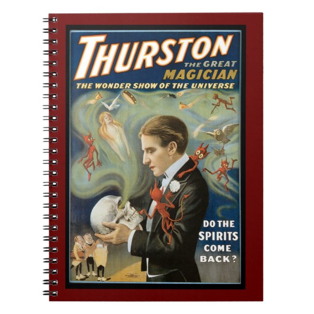 Vintage Magic Poster, Thurston, The Great Magician Notebook (Front)