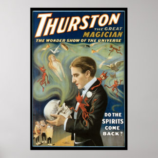 Vintage Magic Poster, Thurston, The Great Magician Poster