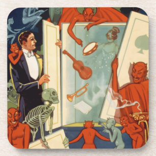 Vintage Magician Carter the Great Magic Act Coaster