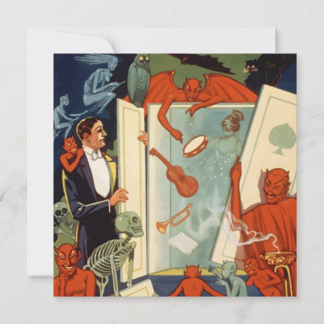 Vintage Magician Carter the Great Magic Act Invitation (Front)