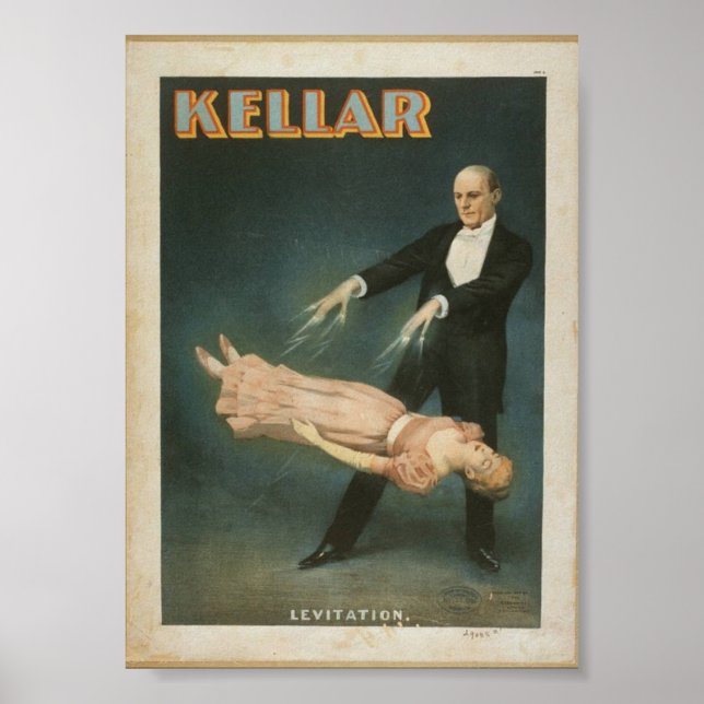 Vintage Magician Illustration Poster (Front)