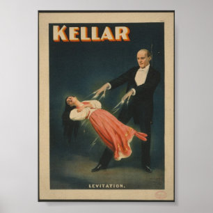 Vintage Magician Illustration Poster