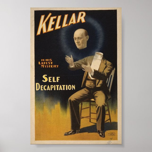 Vintage Magician Illustration Poster (Front)