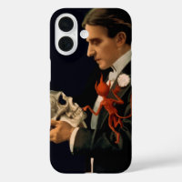 Vintage Magician, Thurston Holding a Human Skull