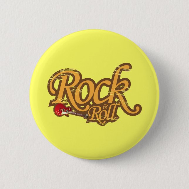 Vintage Magnet, Keychain, Button - Rock 'n Roll (Front)