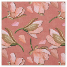 Vintage Magnolia Blossom on Dusty Rose