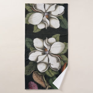 Vintage Magnolia Flower Blossoms Bath Towel Set