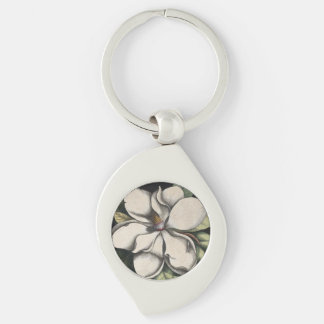Vintage Magnolia  Key Ring