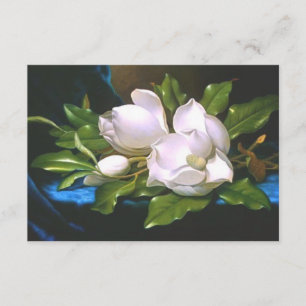 Vintage Magnolia Personalised Blank Notecard