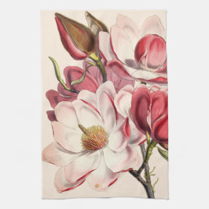 Vintage Magnolia Tea Towel