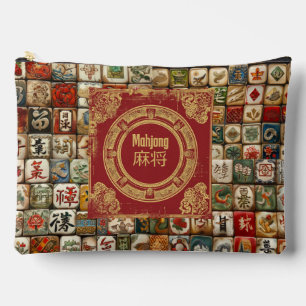 Vintage Mahjong Designs Accessory Pouch