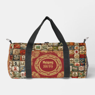 Vintage Mahjong Designs Duffle Bag
