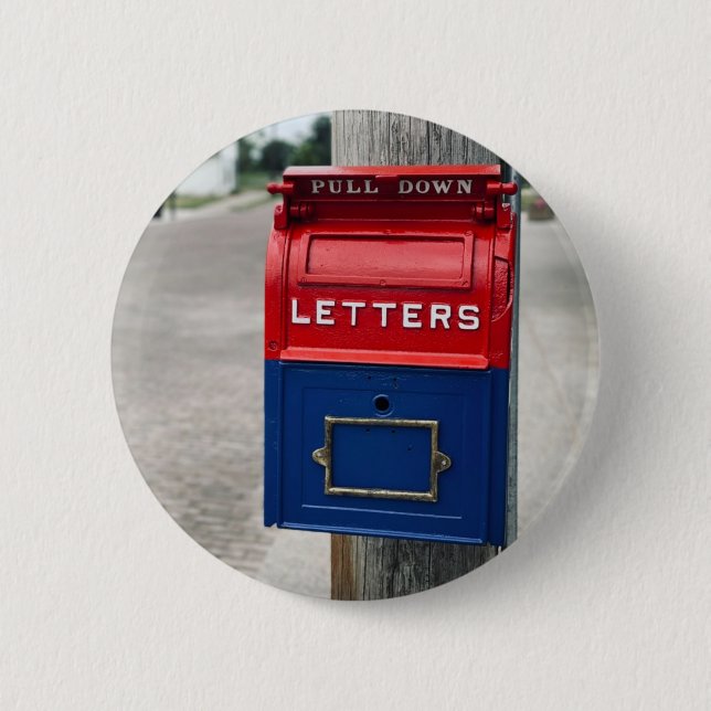 Vintage Mailbox 6 Cm Round Badge (Front)