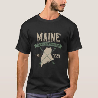 Vintage Maine State Graphic T-Shirt