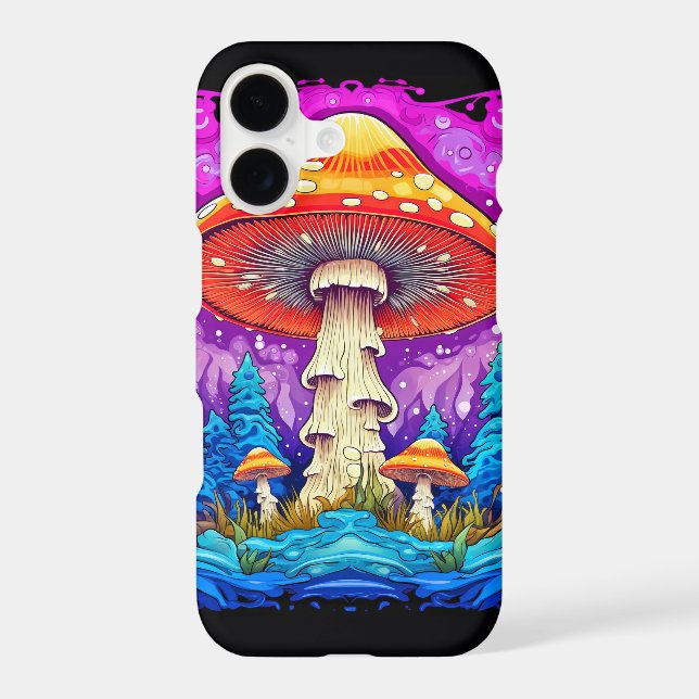 Vintage Majestic Forest Mushroom Art (Back)