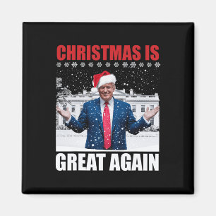 Vintage Make Christmas Great Again Xmas Funny Trum Magnet
