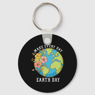Vintage Make Everyday Earth Day Key Ring