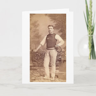 Vintage Male Fencer! Vintage Fencing Note Card