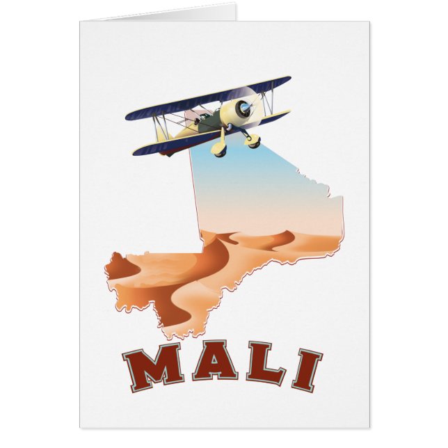 Vintage Mali Map travel poster (Front)